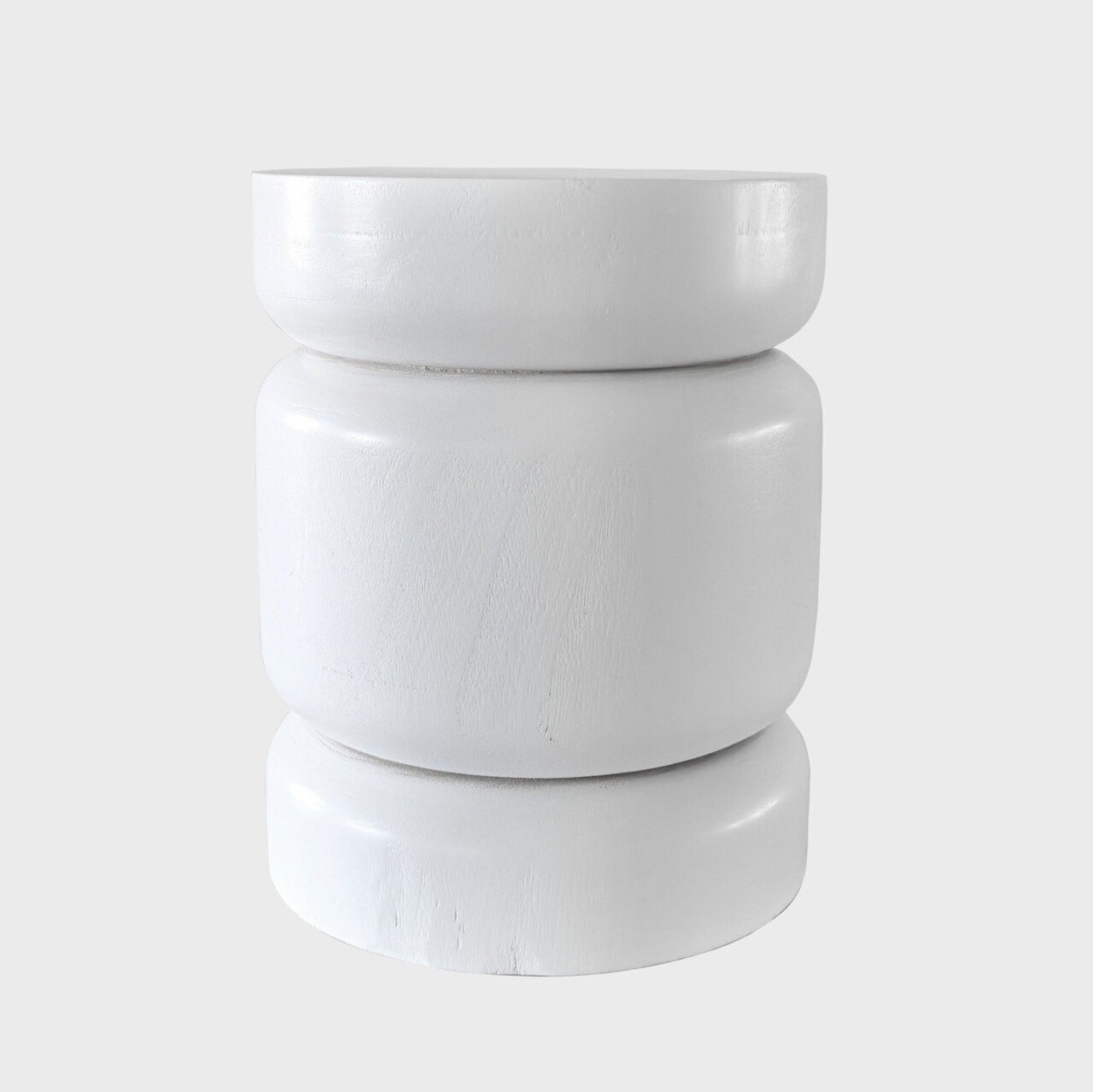 Masuta de cafea Nigrum, Homla, 32x40 cm, lemn, alb - imagine 4